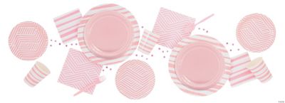 Pink Mixed Print Tableware