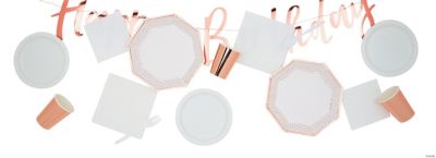 Rose Gold Birthday Party Supplies
