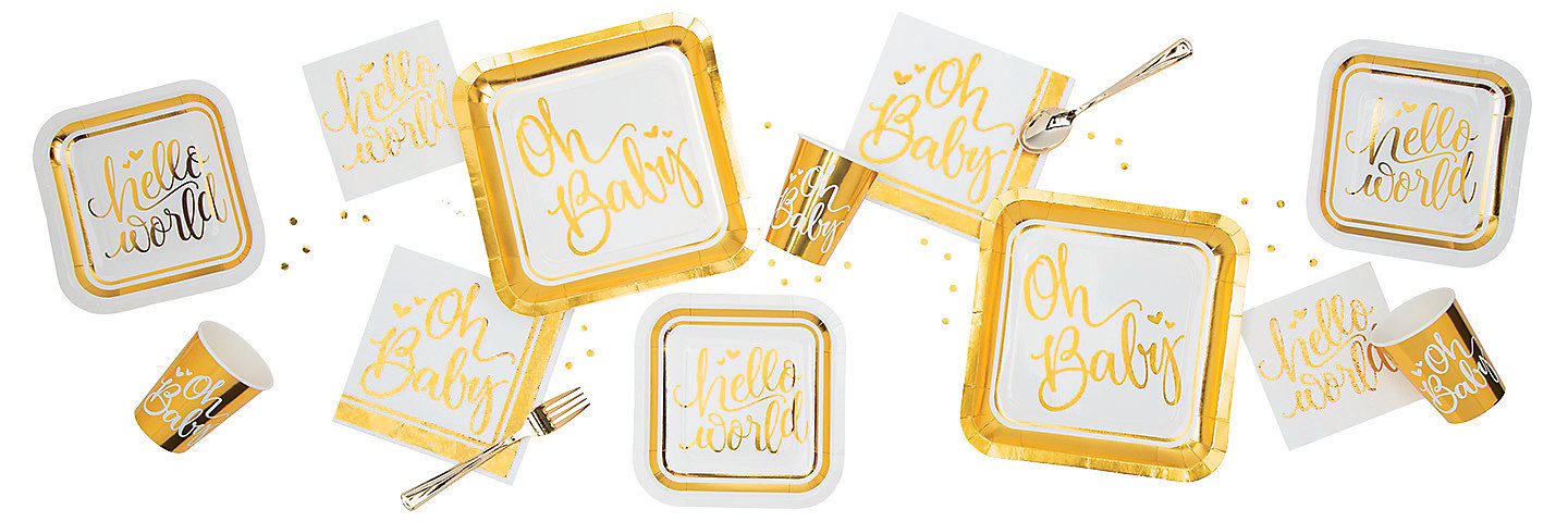 Oh Baby Gold Party Supplies