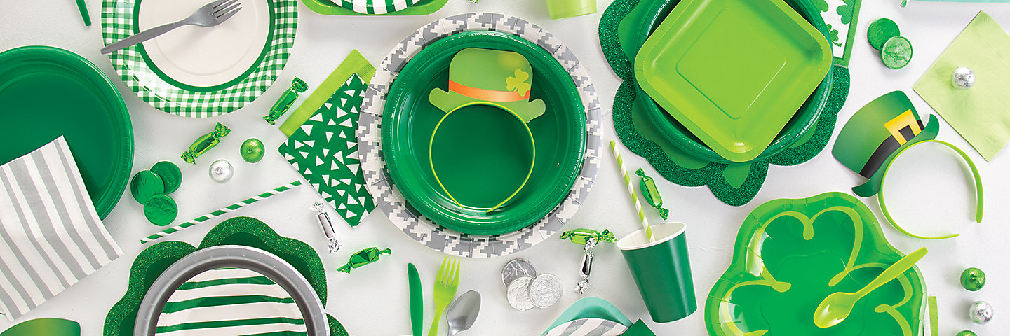 St. Patrick's Day Solid Color Party Supplies