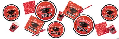Graduation Class of 2024 Red Party Supplies