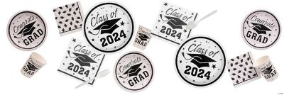 Graduation Class of 2024 White Party Supplies