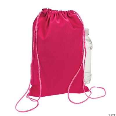 Dark Pink Drawstring Backpacks