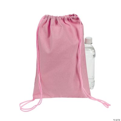 Light Pink Drawstring Backpacks - Oriental Trading