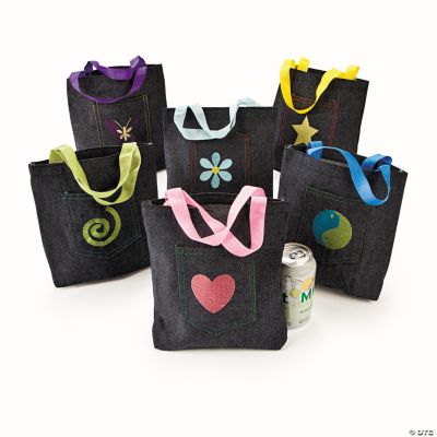 Embroidered Pocket Tote Bags