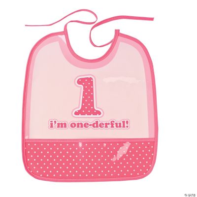 Girl's First Birthday Bib