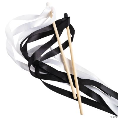 Black & White Ribbon Wands
