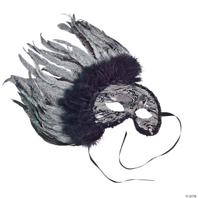 Mardi Gras Side Feather Mask