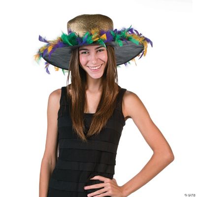 Mardi Gras Feather Hat