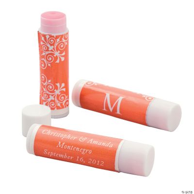 Personalized Orange Monogram Lip Covers