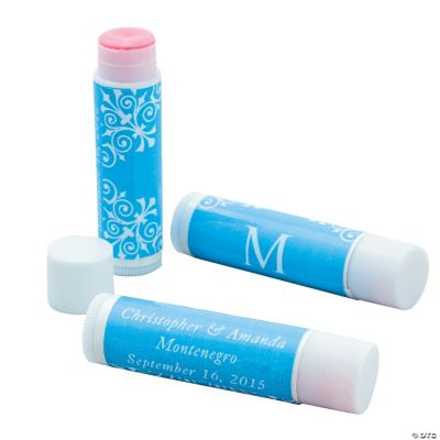 Personalized Light Blue Monogram Lip Covers