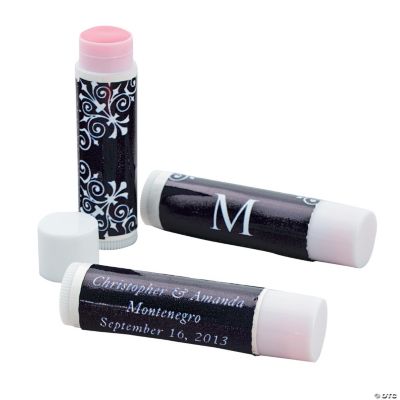Personalized Black Monogram Lip Covers