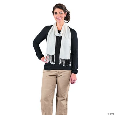 White Personalized Scarf