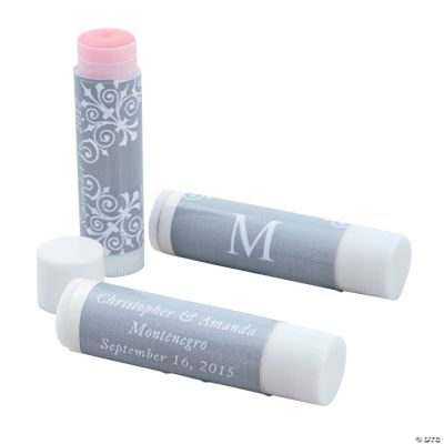 Personalized Silver Monogram Lip Covers