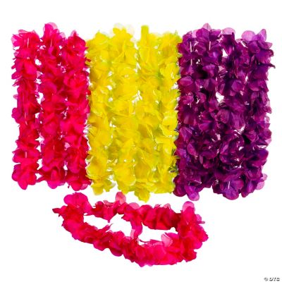 Large Two-Tone Floral Leis