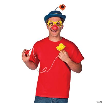 Carnival Clown Hat & Glasses Kit With Flower