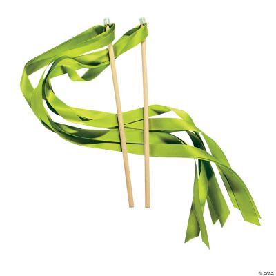 Lime Green Ribbon Wands