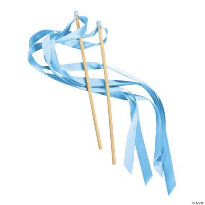 Light Blue Ribbon Wands