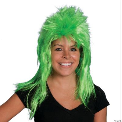 Neon Green Mullet Wig