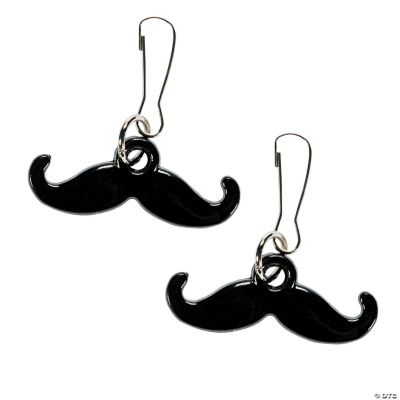 Mustache Zipper Pulls