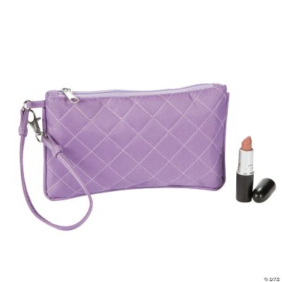 Purple Quilted Wristlet Purse