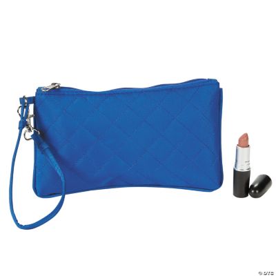 Blue Quilted Wristlet Purse