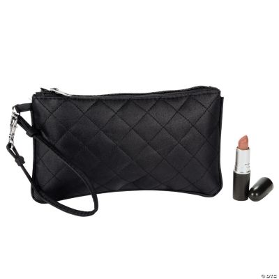 Black Quilted Wristlet Purse