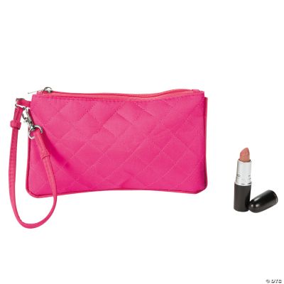 Pink Quilted Wristlet Purse