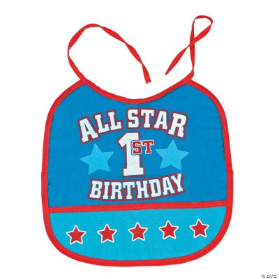 “All Star 1st Birthday” Bib
