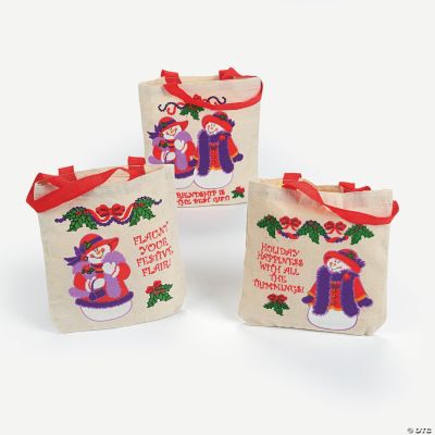 Red & Wild Snow Lady Tote Bags