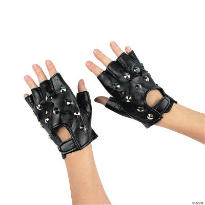 Rock Star Studded Fingerless Gloves