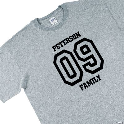 Personalized Team Grey T-Shirt — Adult Medium (38-40)