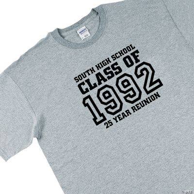 Personalized “Class Of” Grey T-Shirt — Adult Large (42-44)