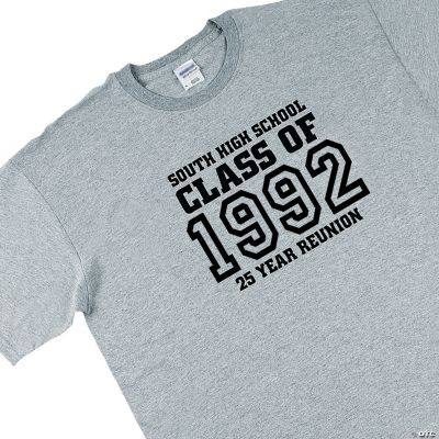 Personalized “Class Of” Grey T-Shirt — Adult XXL (50-52)