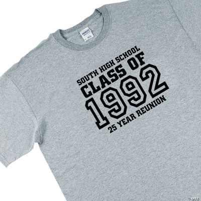 Personalized “Class Of” Grey T-Shirt — Adult XXXL (54-56)