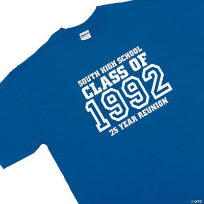 Personalized “Class Of” Blue T-Shirt — Adult Large (42-44)