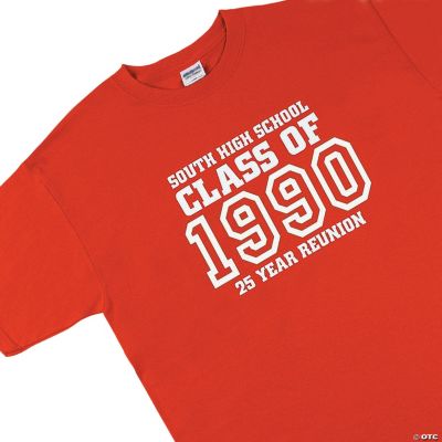 Personalized “Class Of” Red T-Shirt — Adult XL (46-48)