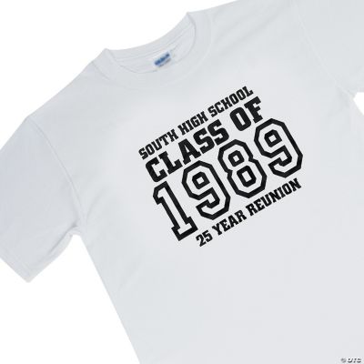 Personalized “Class Of” White T-Shirt — Adult Small (34-36)