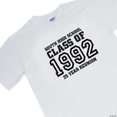 Personalized “Class Of” White T-Shirt — Adult Large (42-44)