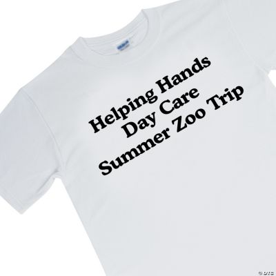 Personalized White T-Shirt — Adult Large (42-44)