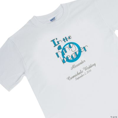 Personalized Ring Bearer White T-Shirt - Youth Small (6-8)