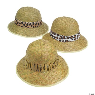 Adult’s Pith Helmets With Animal Print Band