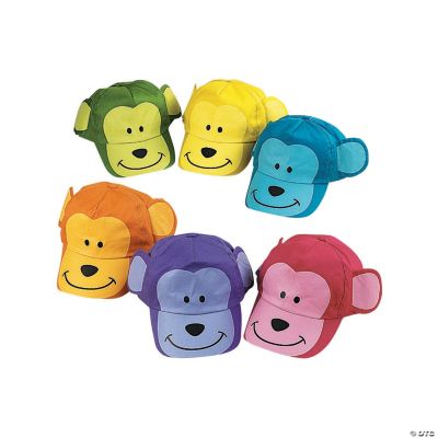 Neon Monkey Baseball Caps