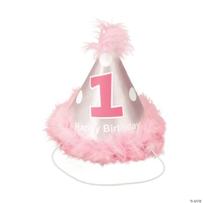 Girl’s 1st Birthday Cone Hat