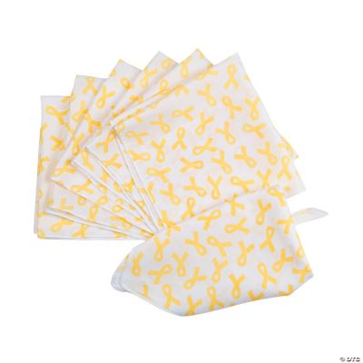 Yellow Awareness Ribbon Bandanas