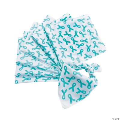 Teal Awareness Ribbon Bandannas