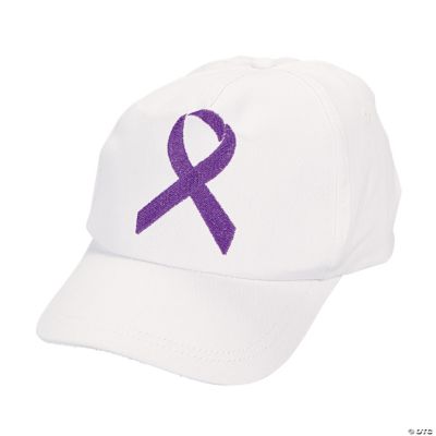 Purple Ribbon Baseball Caps