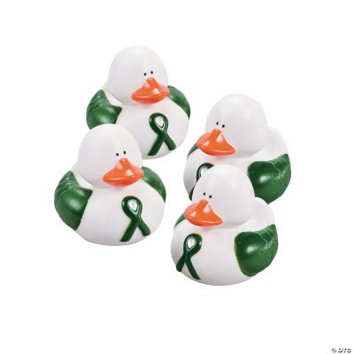 Green Awareness Ribbon Rubber Duckies