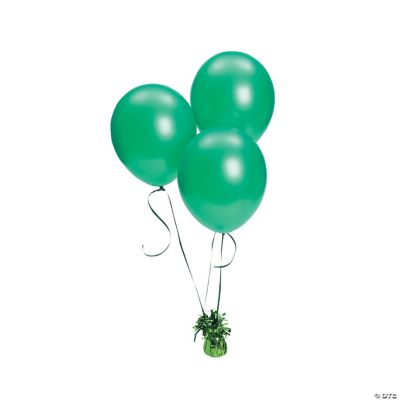 Green Metallic Latex Balloons