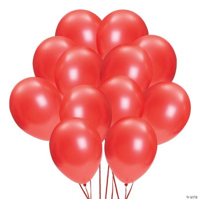Red Metallic Latex Balloons